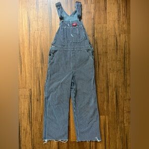 Dickies Blue and White Striped Overalls